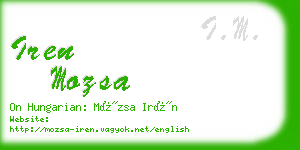 iren mozsa business card